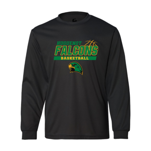 Huguenot Basketball  - Ladies LS Performance Tee