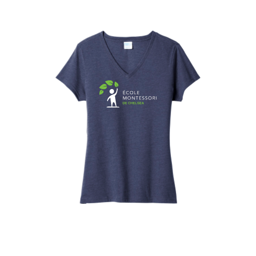 Ecole Montessori - Port & Company Ladies Fan Favorite Blend V-Neck Tee