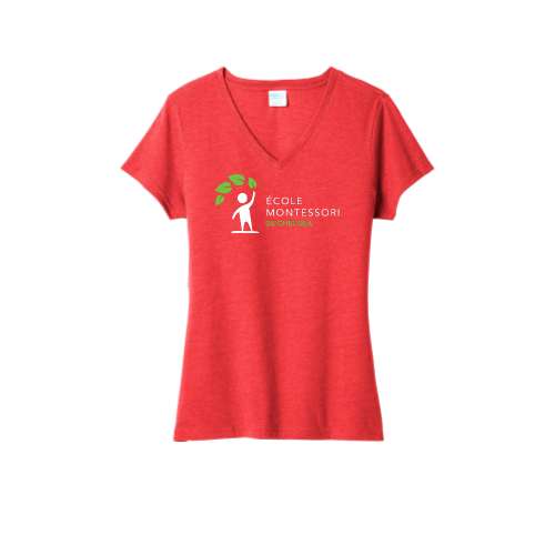 Load image into Gallery viewer, Ecole Montessori - Port &amp; Company Ladies Fan Favorite Blend V-Neck Tee
