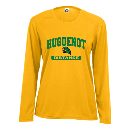 Load image into Gallery viewer, Huguenot Track and Field Distance - Ladies LS Performance Tee
