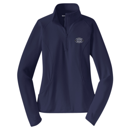 Tanque Verde Cowboys - Ladies Sport Wicking 1/4 Zip Pullover Navy