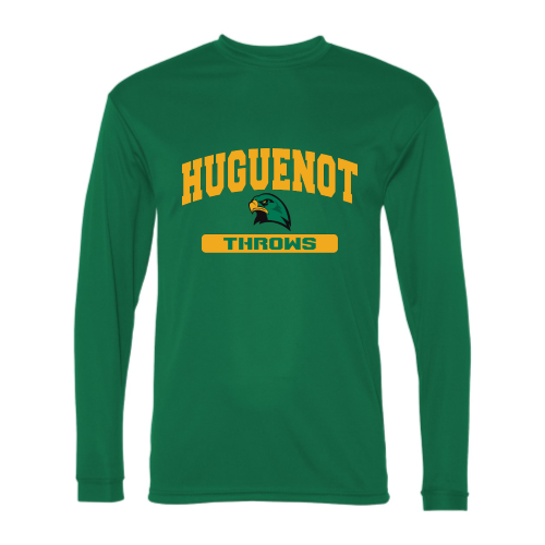 Load image into Gallery viewer, Huguenot Track and Field Throws - Adult LS Performance Tee

