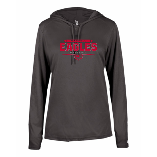 Marvell Eagles - Ladies LS Performance Tee with Hood