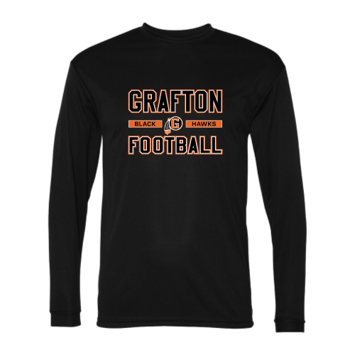 Grafton Black Hawks - Adult LS Performance Tee