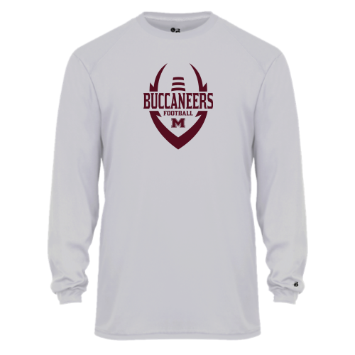 Load image into Gallery viewer, Milford Buccaneers - Youth LS Performance Tee
