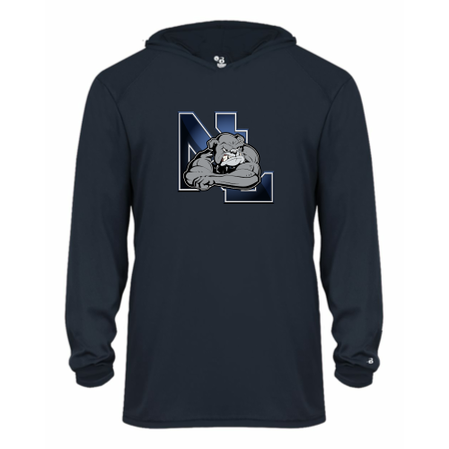 Load image into Gallery viewer, Northern Lehigh Wrestling - Youth LS Performance Tee with Hood
