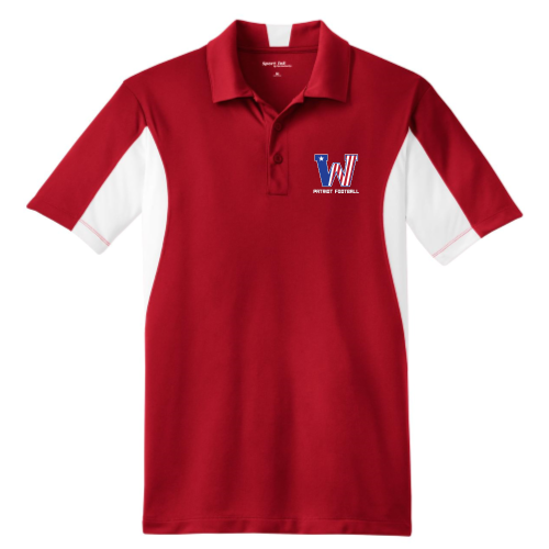 Washington Patriot Football - Side Blocked Sport-Wick Polo