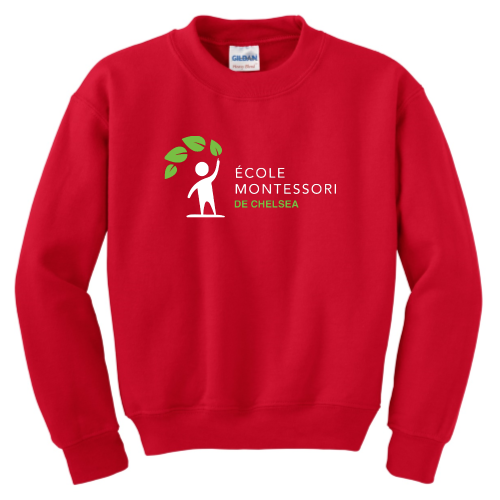 Load image into Gallery viewer, Ecole Montessori - Gildan Youth Heavy Blend Crewneck Sweatshirt
