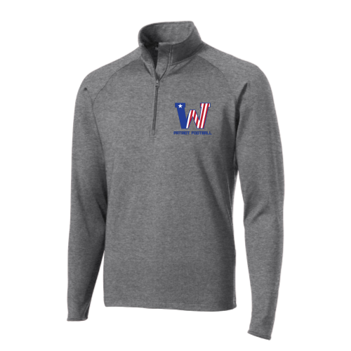 Washington Patriot Football - Light - Sport Wicking 1-4 Zip Pullover