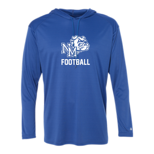 Load image into Gallery viewer, North Mason Football - Adult LS Performance Tee with Hood
