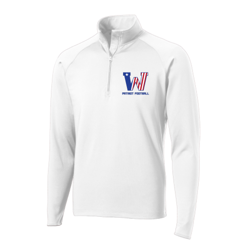 Washington Patriot Football - Light - Sport Wicking 1-4 Zip Pullover