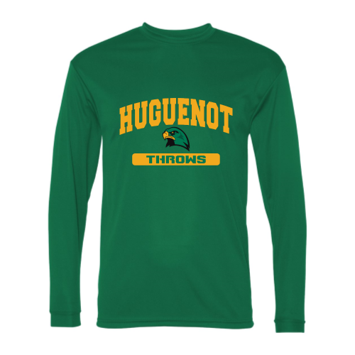 Load image into Gallery viewer, Huguenot Track and Field Throws - Adult LS Performance Tee
