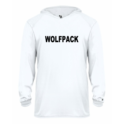 Lincoln Wolfpack - Youth LS Performance Tee with Hood