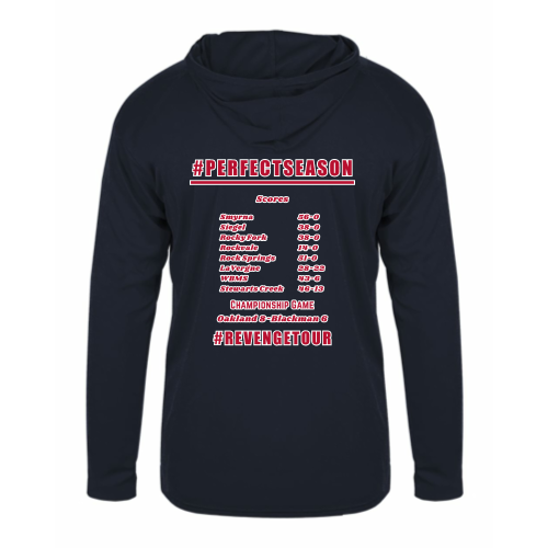 Oakland Middle School - Youth LS Performance Tee with Hood