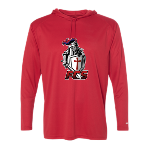 Faith Christian School - Adult LS Performance Tee with Hood