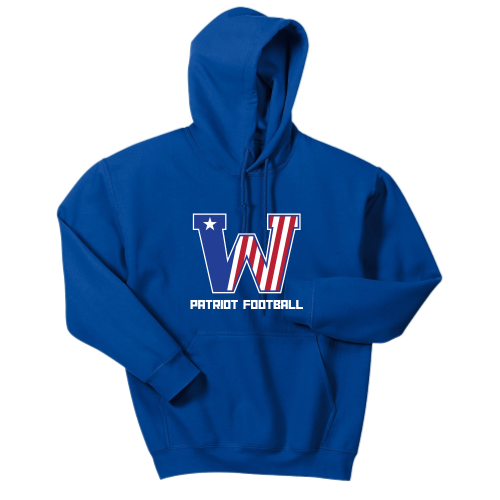 Washington Patriot Football - Adult Pullover Hood Sweatshirt
