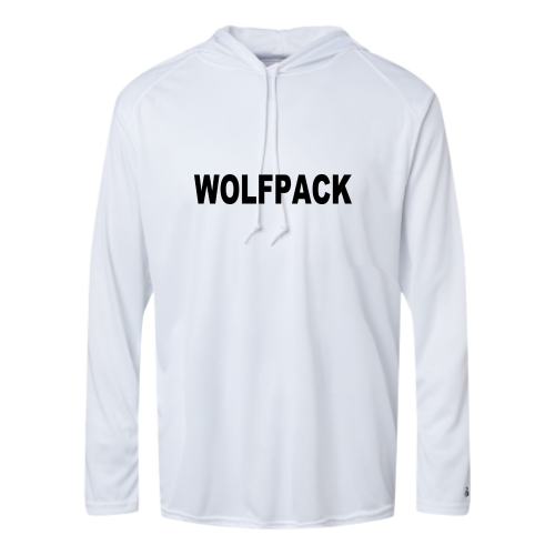 Load image into Gallery viewer, Lincoln Wolfpack - Adult LS Performance Tee with Hood
