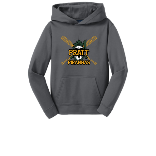 Pratt Piranhas - Sport-Tek Youth Sport-Wick Fleece Hooded Pullover