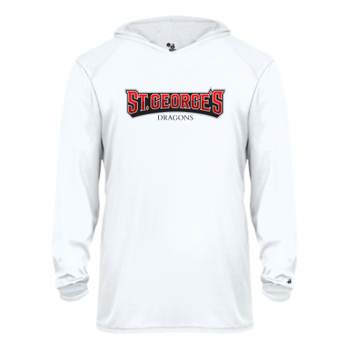 Load image into Gallery viewer, St Georges - Youth LS Performance Tee with Hood
