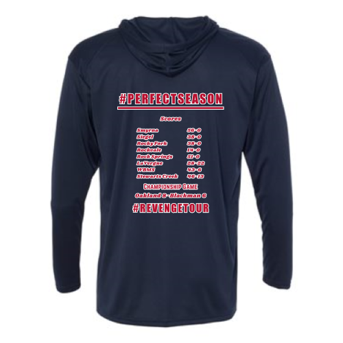 Oakland Middle School - Adult LS Performance Tee with Hood